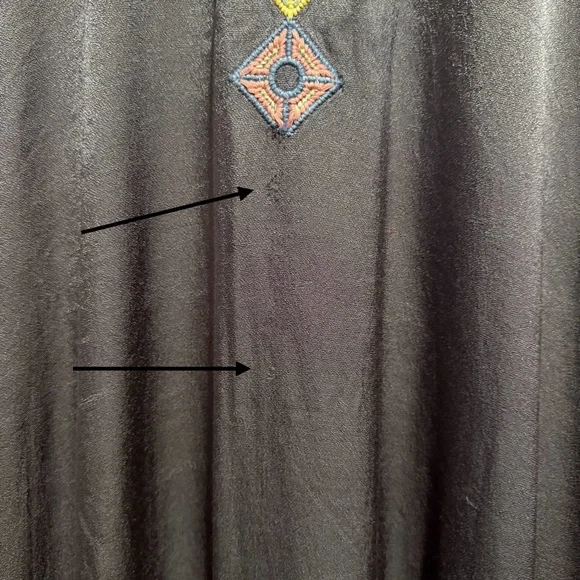 Johnny Was Black Embroidered Top - Picture 7 of 8